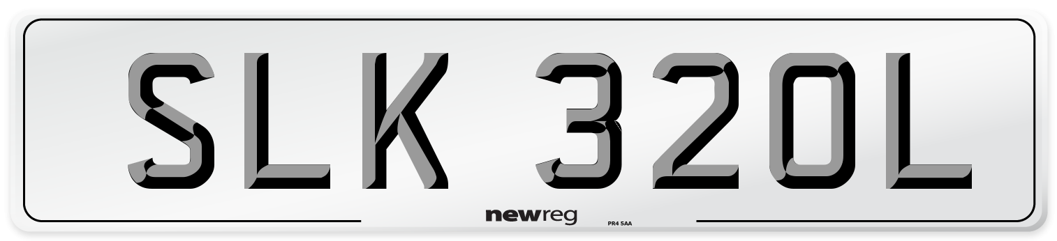 SLK 320L Number Plate from New Reg